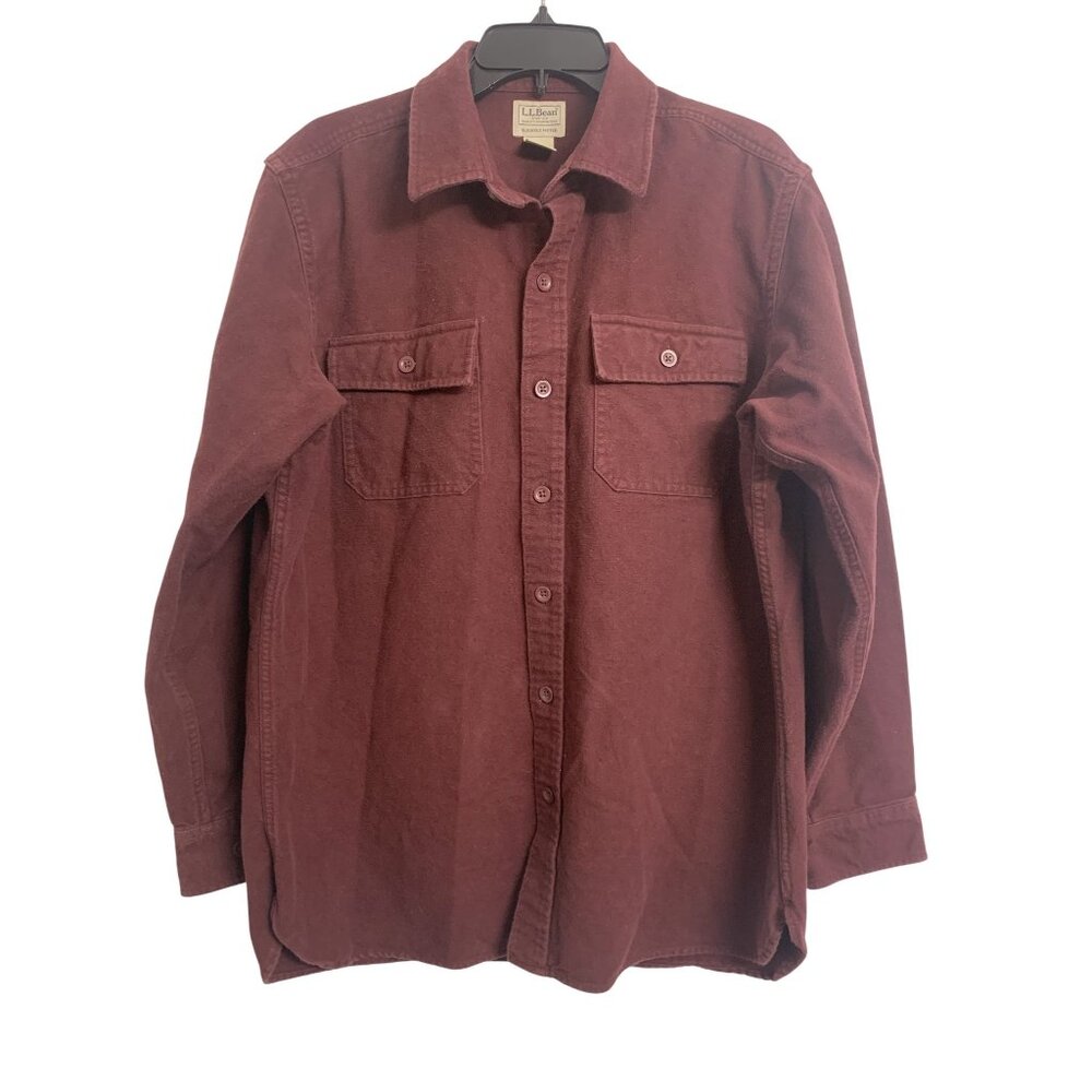Vintage L.L.‎ Bean Slightly Fitted Cotton Flannel Shirt Size L Reg